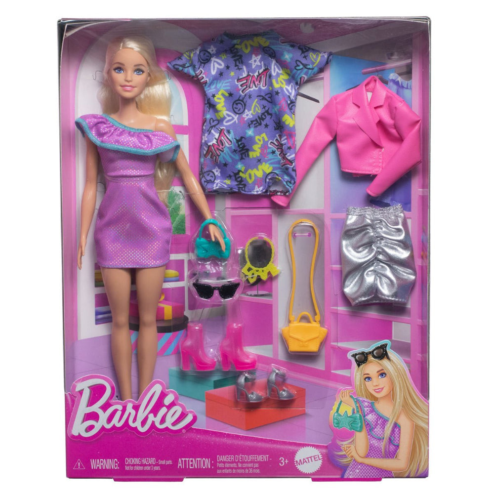 Barbie Doll with Clothes and Accessories
