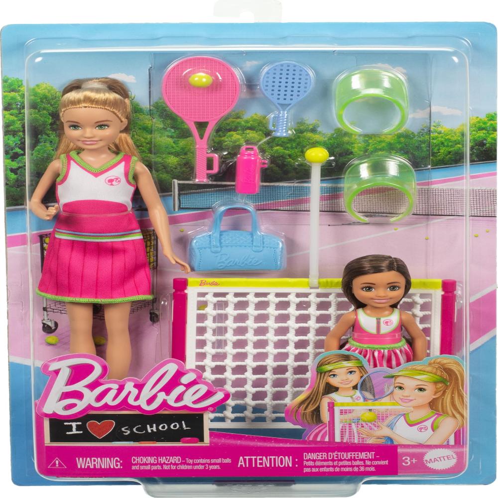 Barbie Stacie & Chelsea Tennis Playset with 2 Dolls & 5+ Accessories