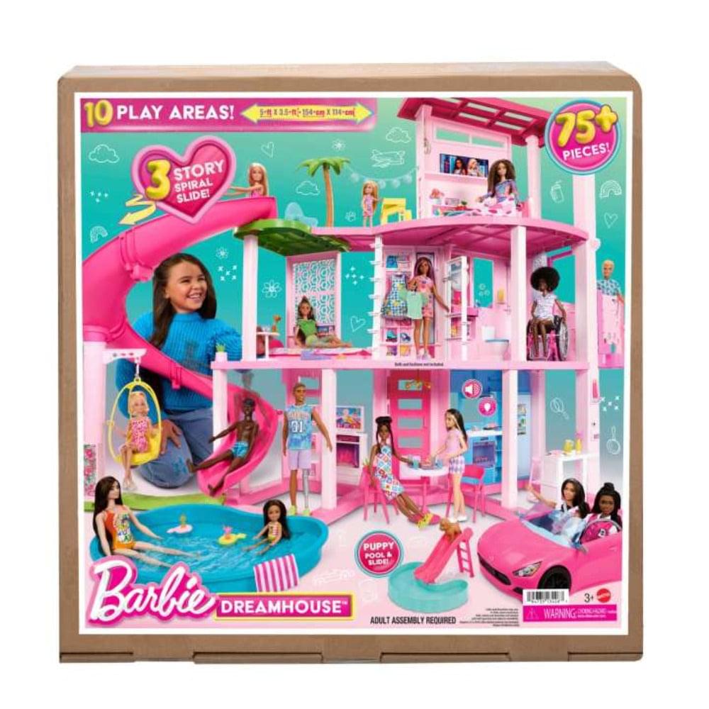 Barbie Dreamhouse , 75+ Pieces, Pool Party Doll House With 3 Story Slide