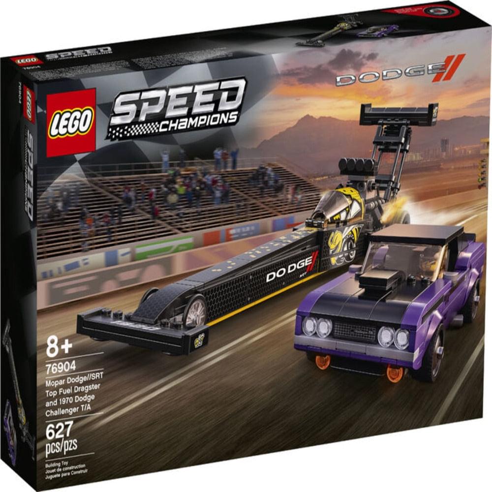 LEGO 76904 Speed Champions Mopar Dodge//SRT Top Fuel Dragster and 1970 Dodge Challenger T/A